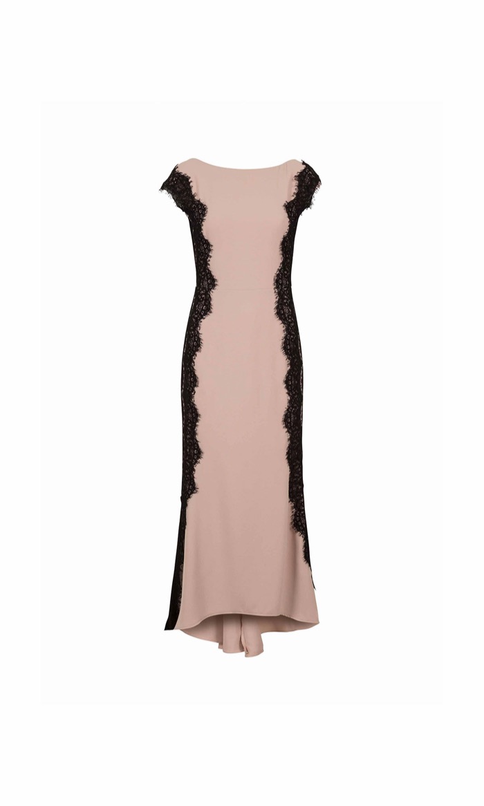 Patrizia Long kjole med sort blonde